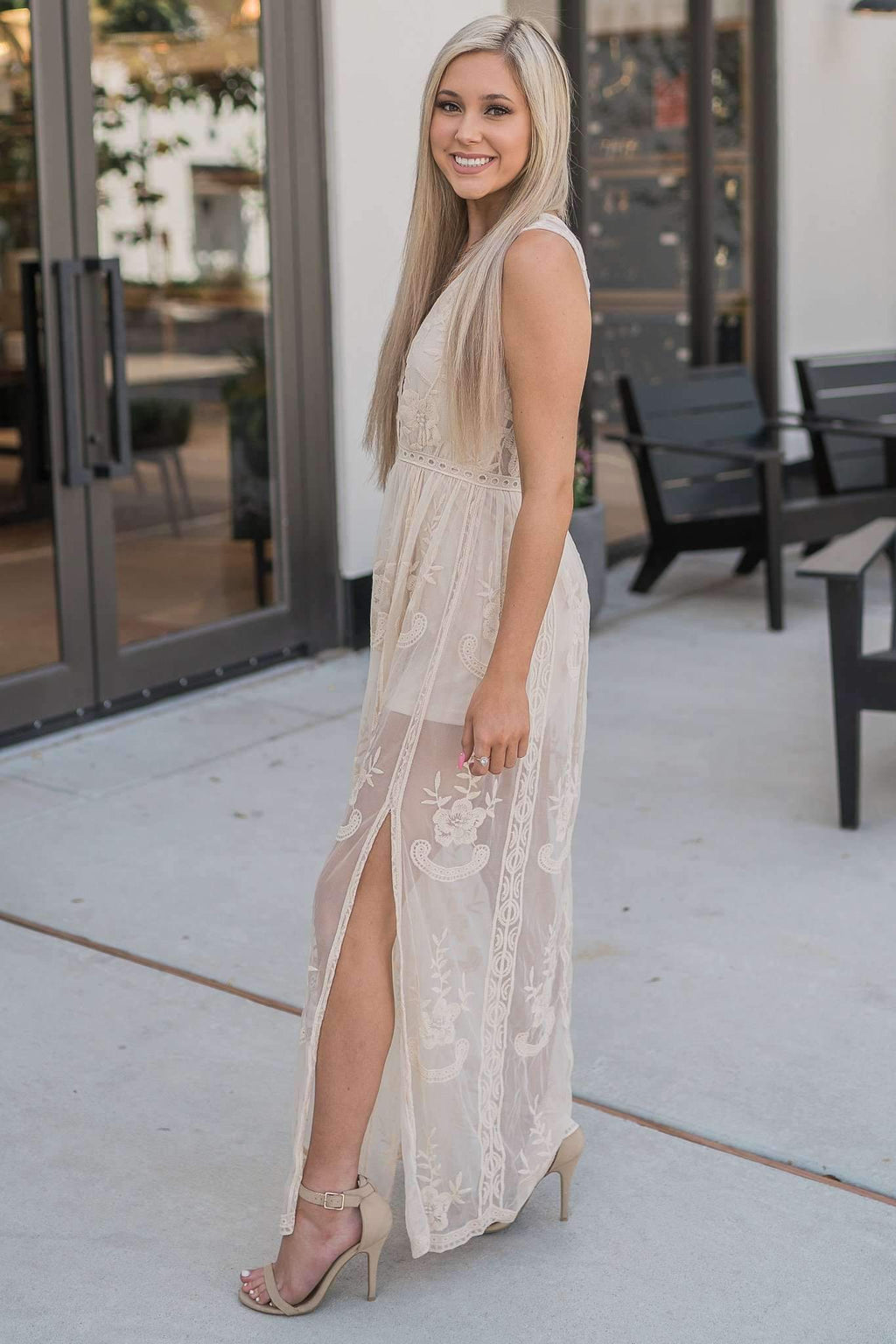 "Forever Endless Nights" Maxi Romper (Natural)