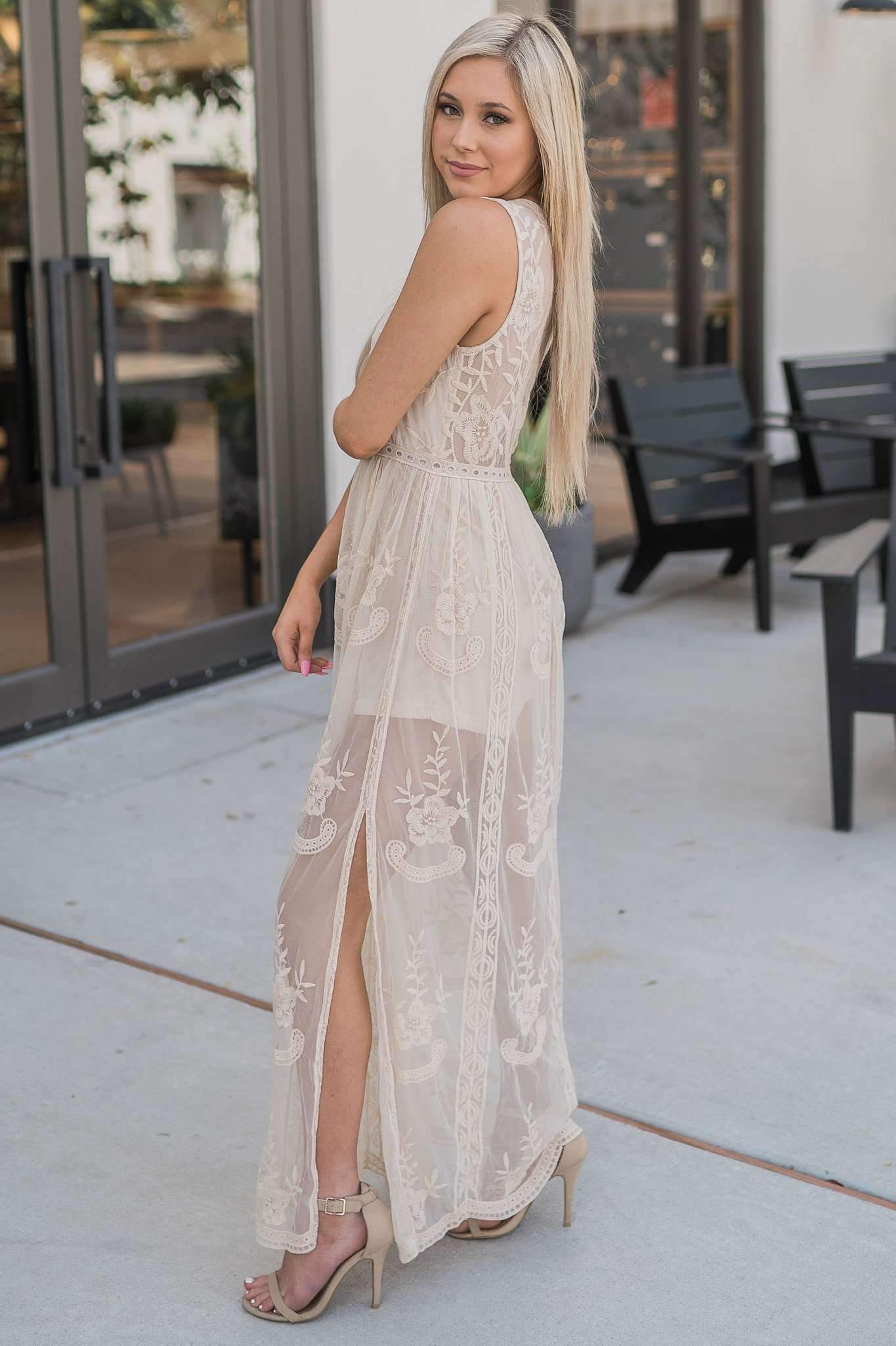 "Forever Endless Nights" Maxi Romper (Natural)