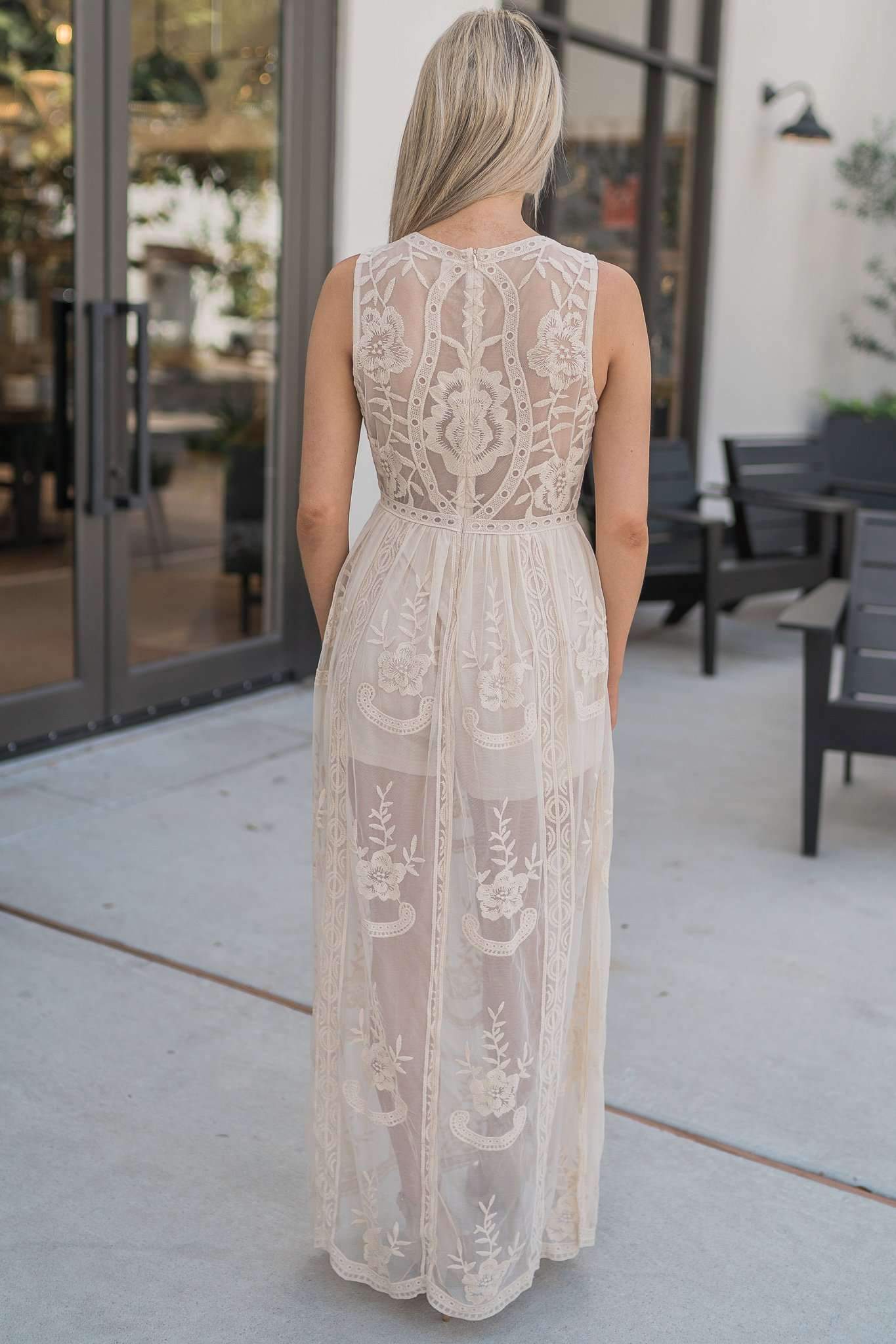 "Forever Endless Nights" Maxi Romper (Natural)