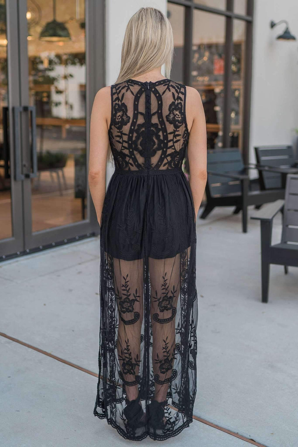 "Forever Endless Nights" Maxi Romper (Black)