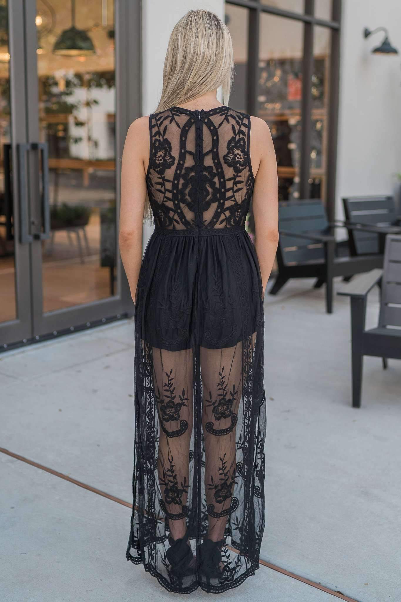 "Forever Endless Nights" Maxi Romper (Black)