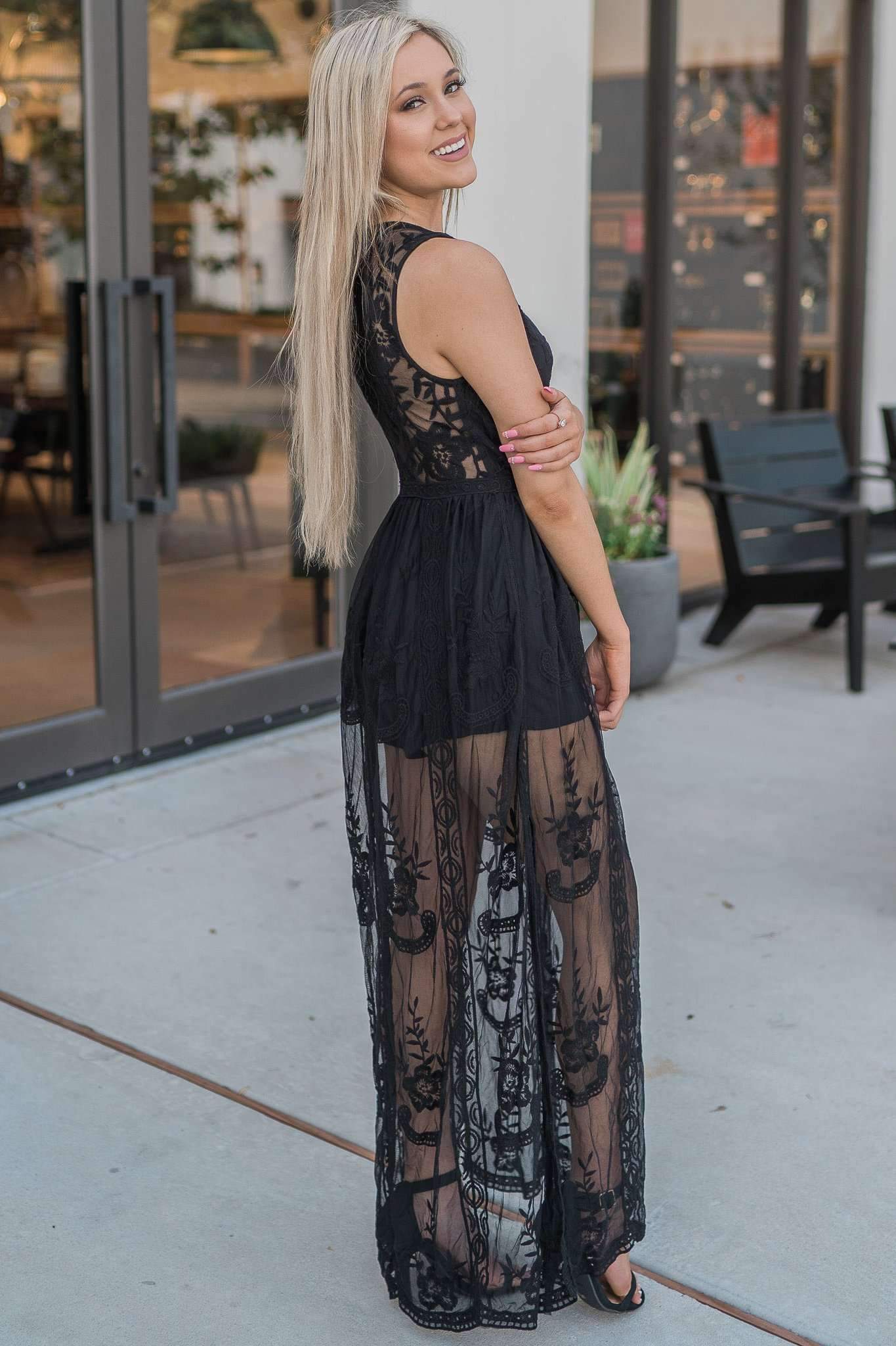 "Forever Endless Nights" Maxi Romper (Black)