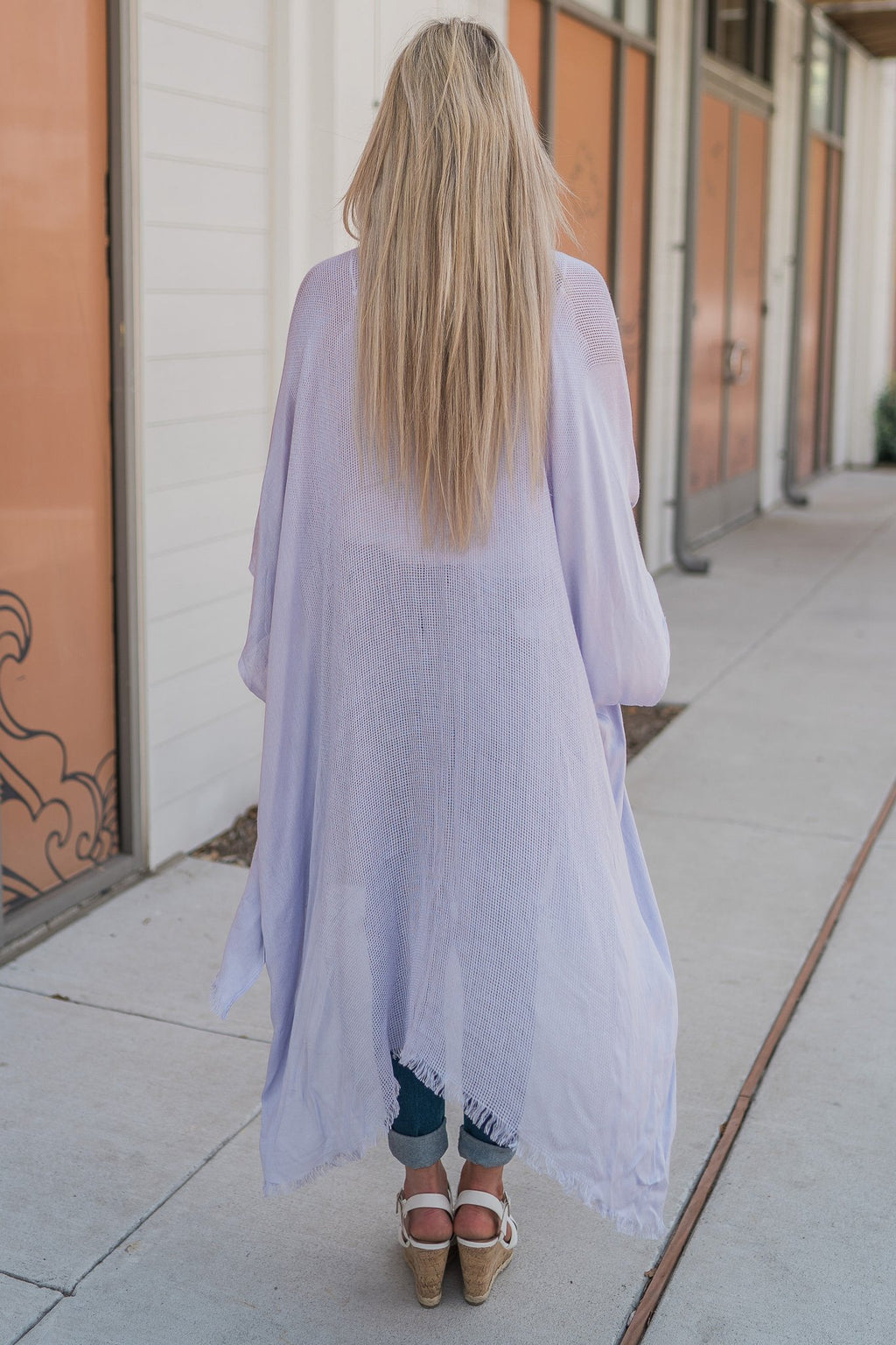 "All She Wrote" Kimono Wrap (Periwinkle)