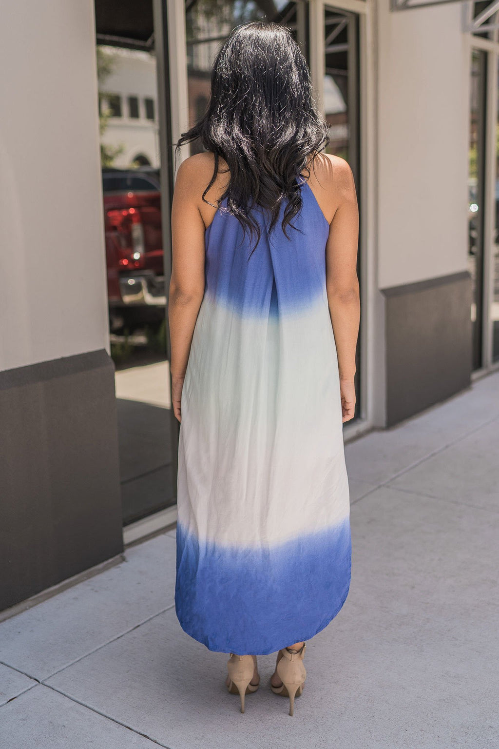 "Feel The Ombré" Midi Dress (Blue)