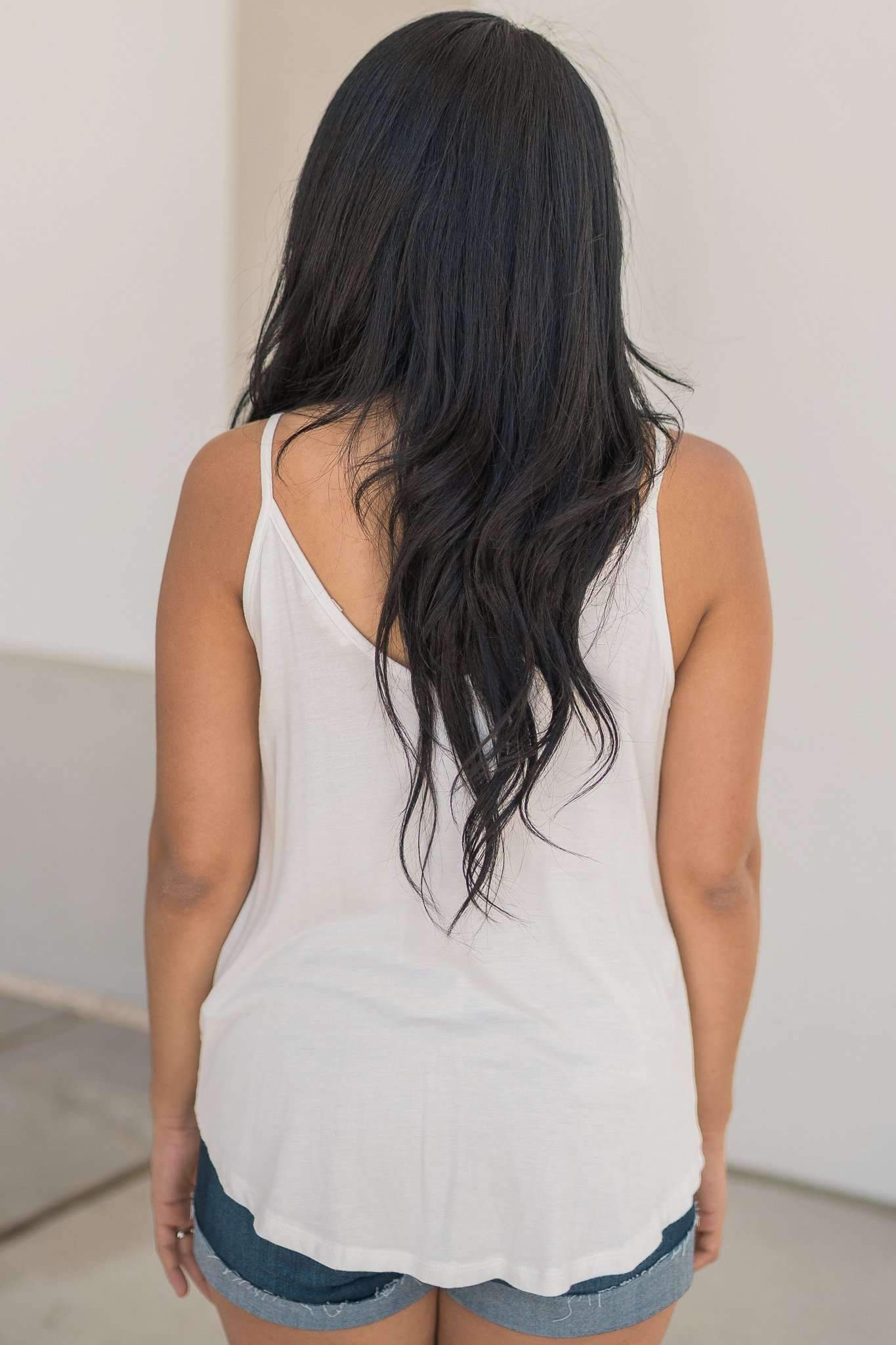 "Twist The Story" Tank Top (Off-White)