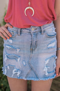 "One Last Thing" Denim Skirt