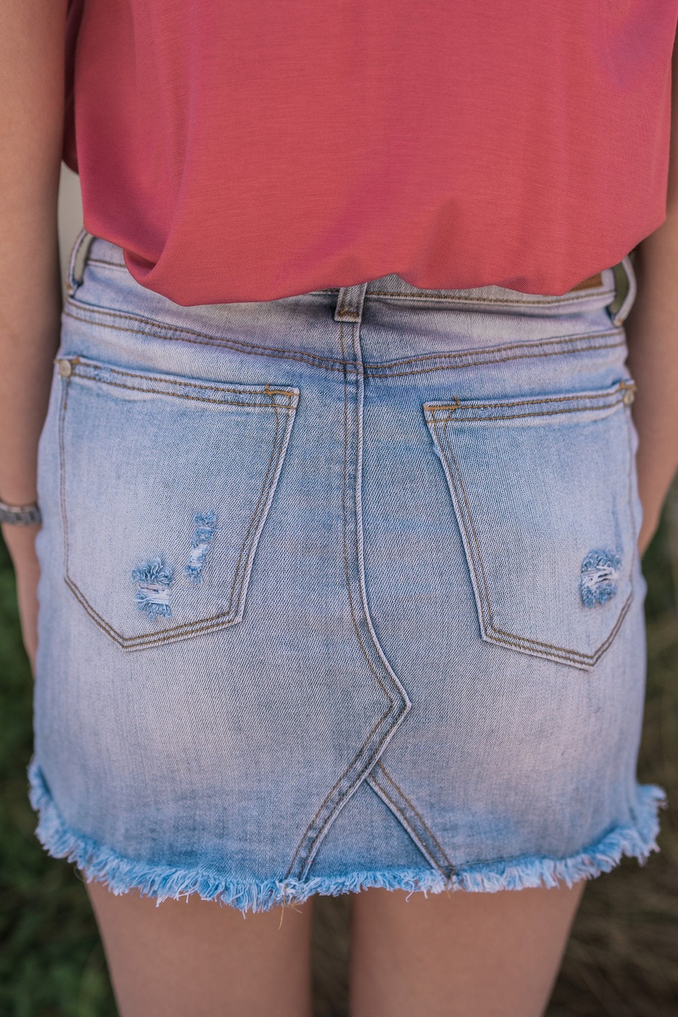 "One Last Thing" Denim Skirt