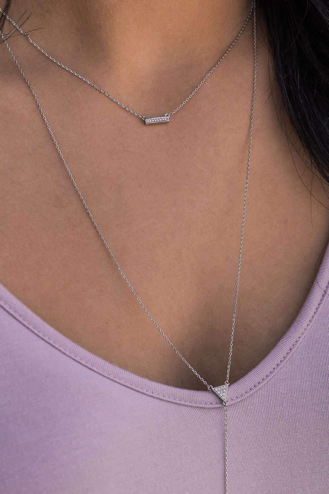 Astrid Lariat Necklace (Silver)
