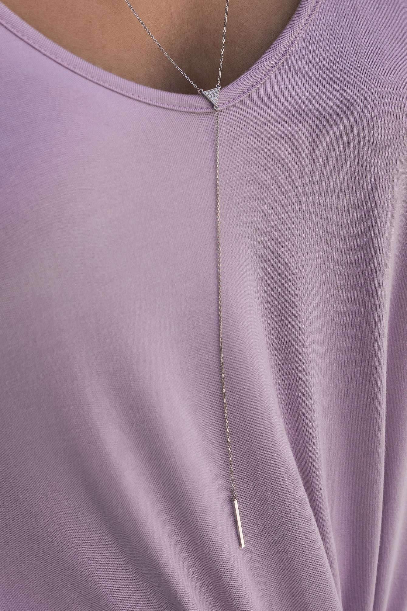 Astrid Lariat Necklace (Silver)