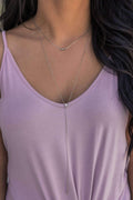 Astrid Lariat Necklace (Silver)