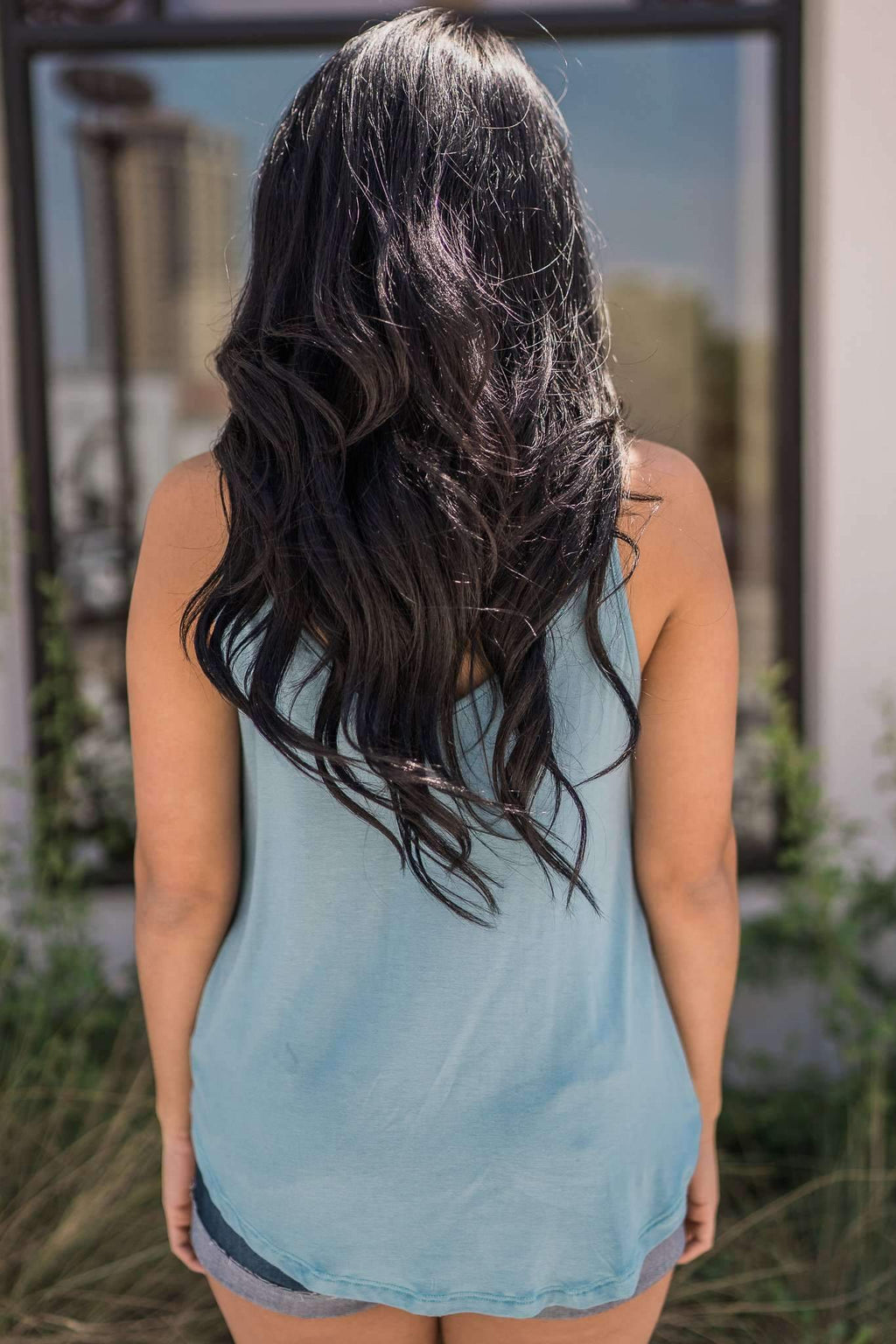 "Twist The Story" Tank Top (Seafoam)