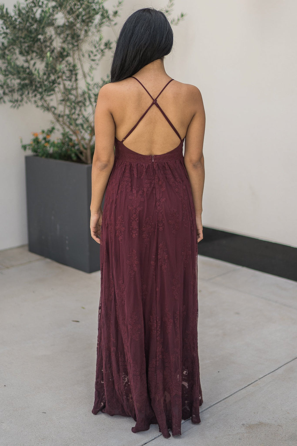 “Radius Of Radiance” Maxi Dress (Burgundy)