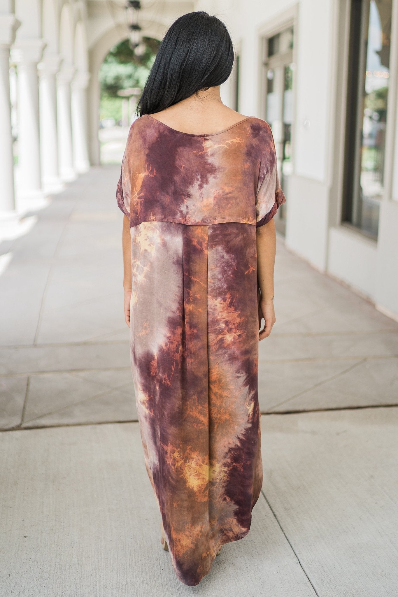 "Paint The Galaxy" Maxi Dress (Taupe)