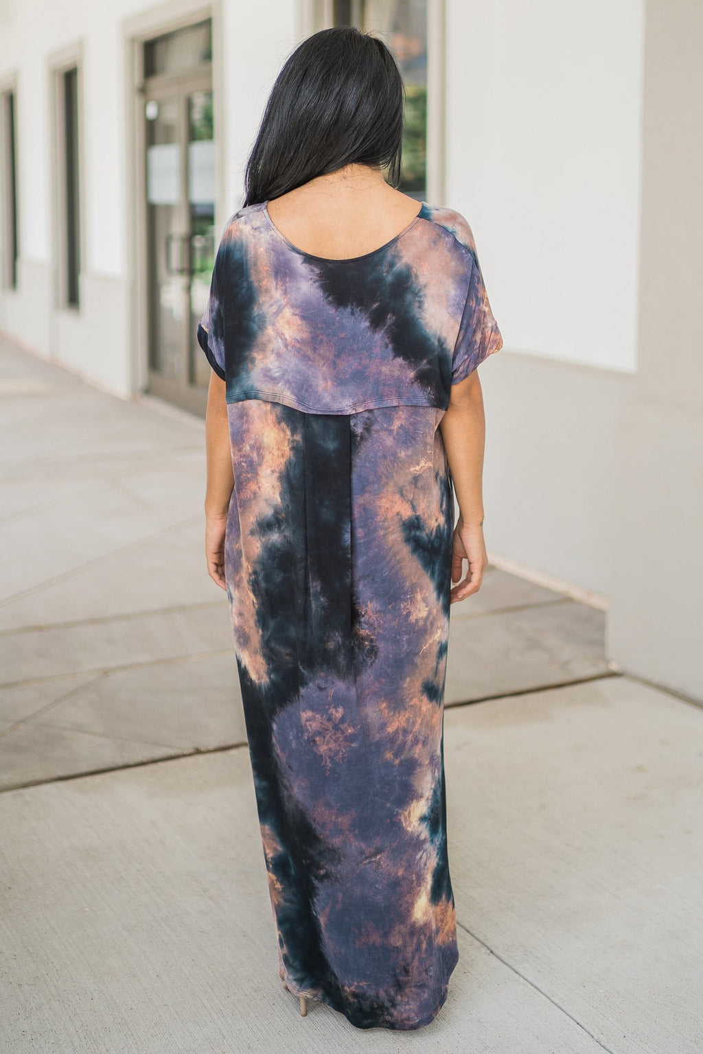 "Paint The Galaxy" Maxi Dress (Navy)