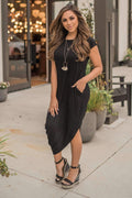 "To My Side" Midi Dress (Black)