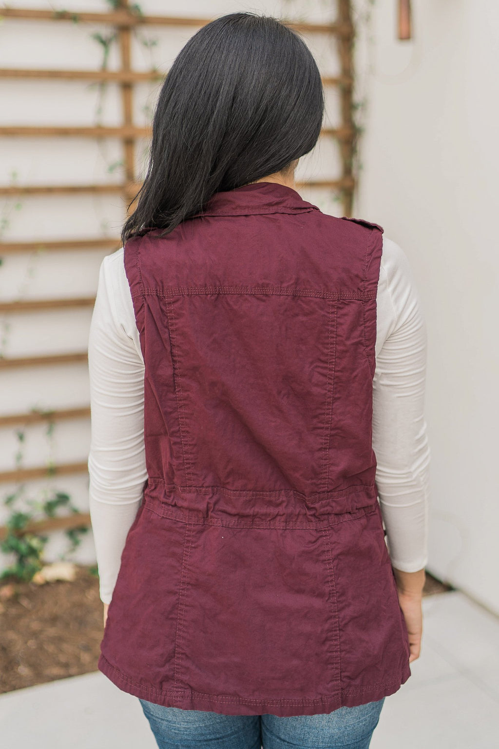 "Right On Trend" Cargo Vest (Wine)