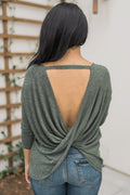 "Keep Coming Back" Knit Top (Olive)