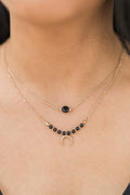 Morgan Crescent Necklace (Black)