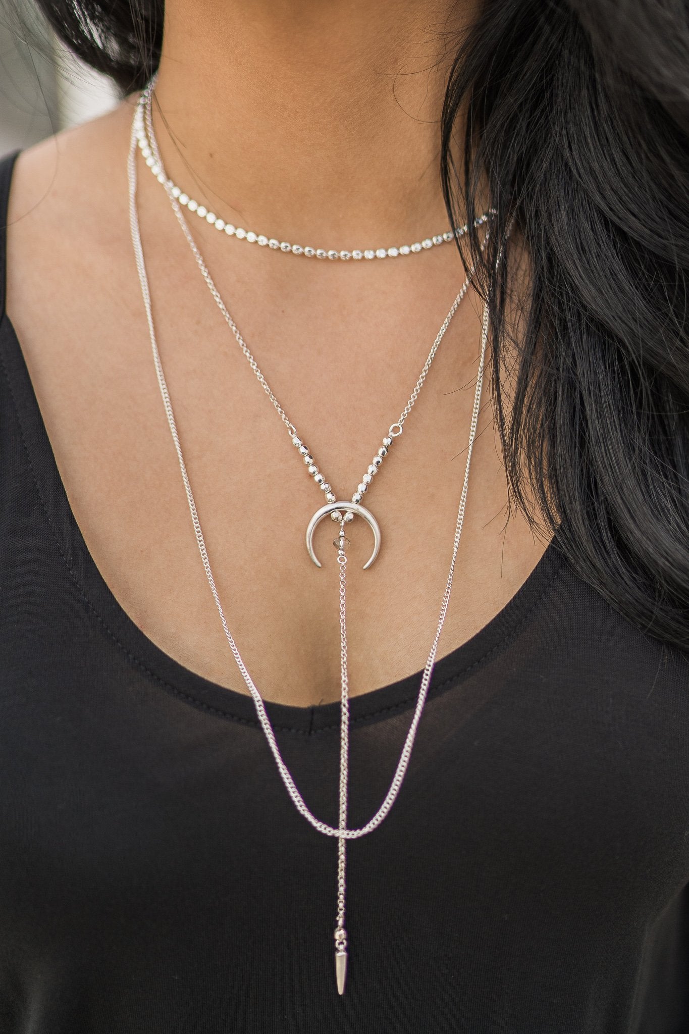 Marisa Layered Necklace (Silver)