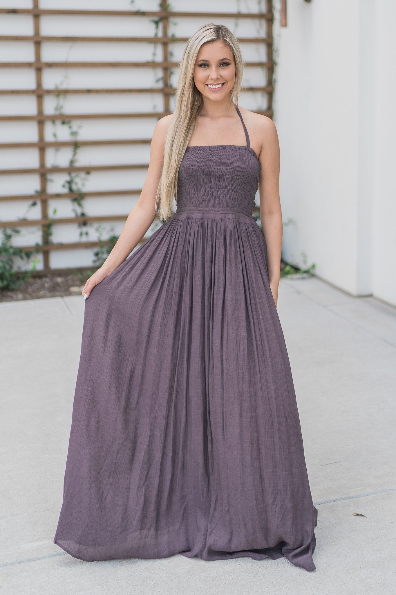 "Don't Be Shy" Maxi Dress (Midnight)
