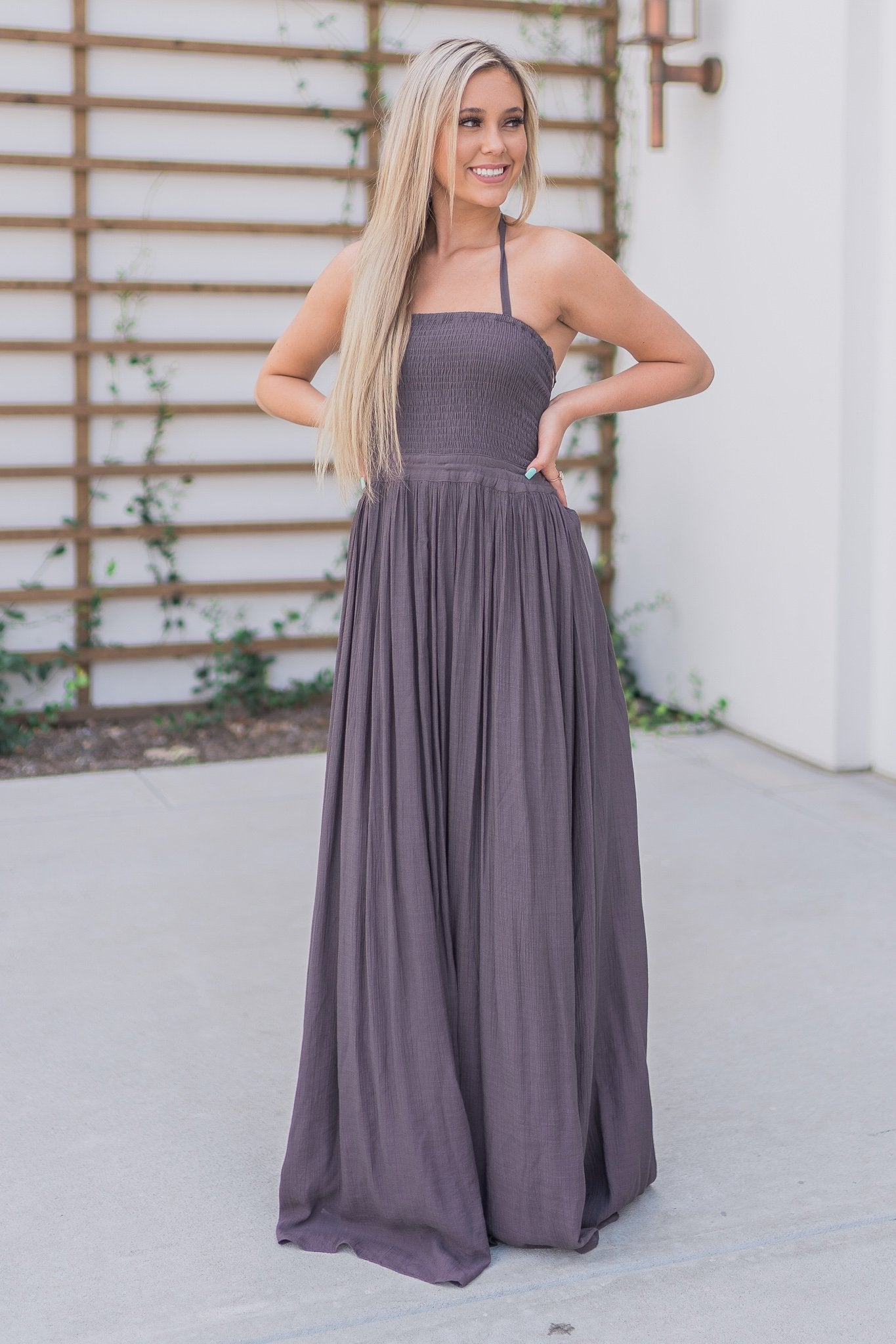 "Don't Be Shy" Maxi Dress (Midnight)