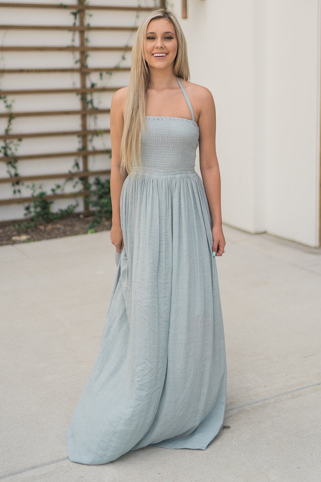 "Don't Be Shy" Maxi Dress (Cloud)
