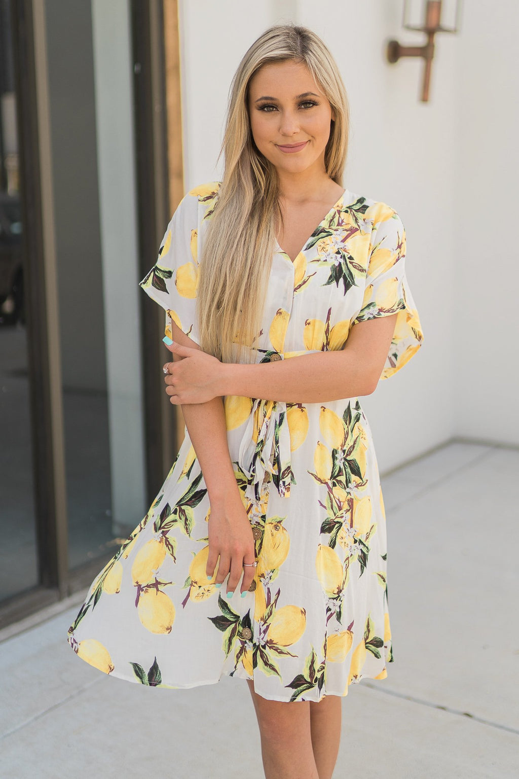 "The Lemon Drop" Button Down Dress