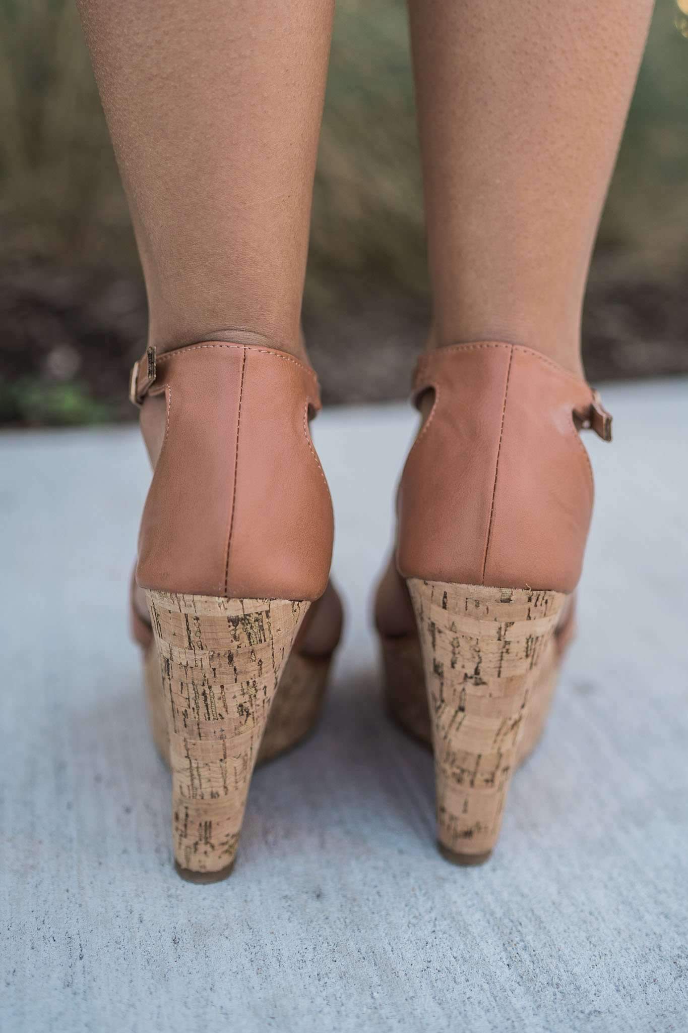 "Seize The Day" Platform Wedges (Cognac)