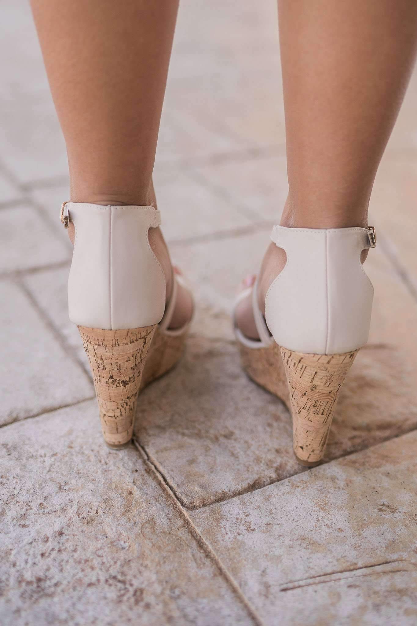 "Seize The Day" Platform Wedges (Beige)