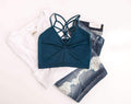 "The Spider Tease" Caged Bralette (Teal)