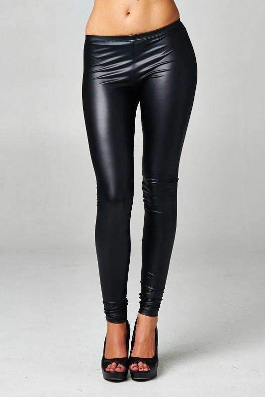 "The Black Widow" Faux Leather Leggings