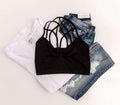 "Out Of Bounds" Strappy Bralette (Black)