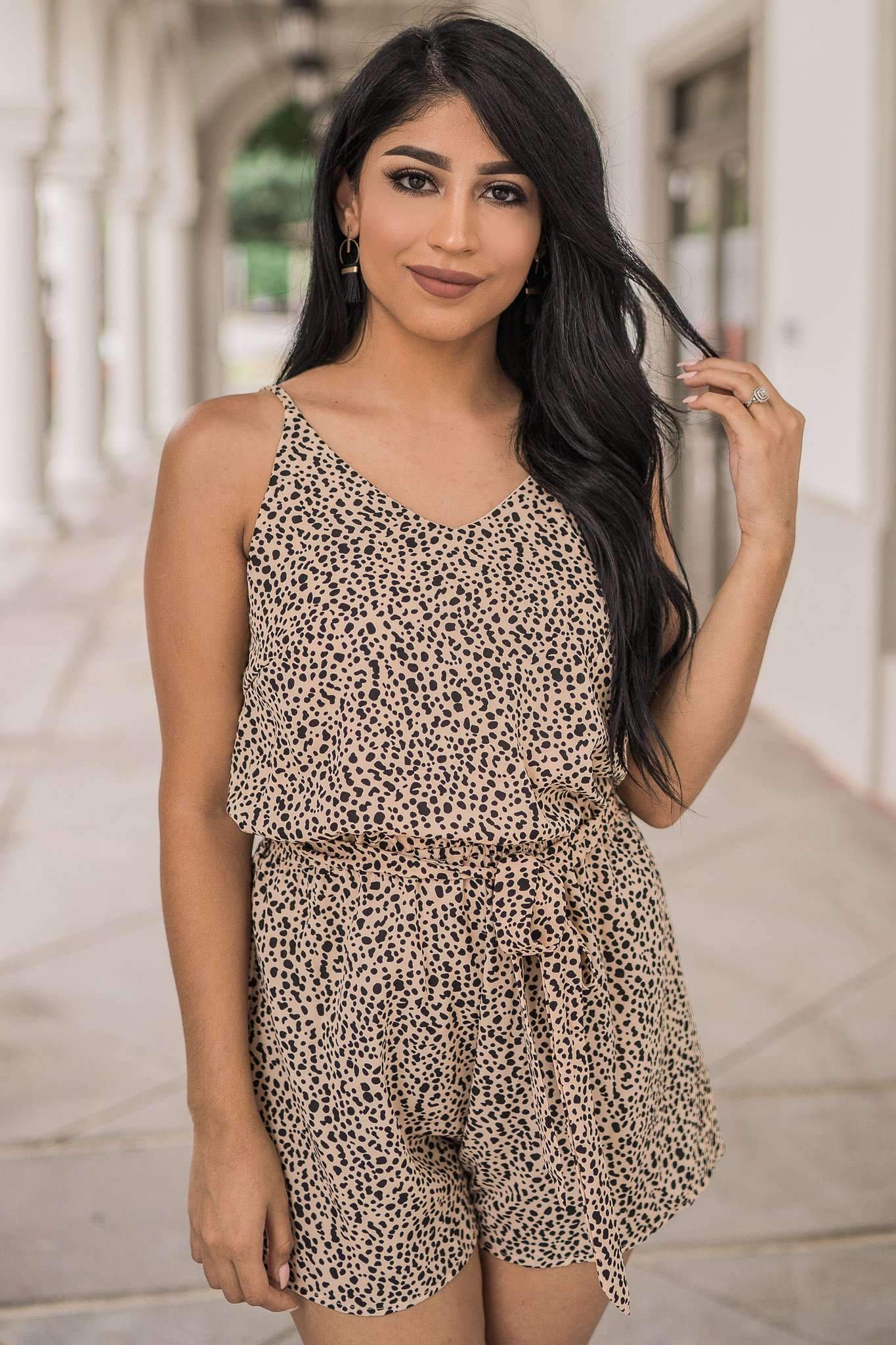 All About Drama Spotted Romper
