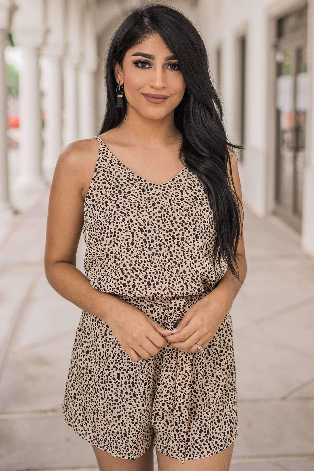 All About Drama Spotted Romper