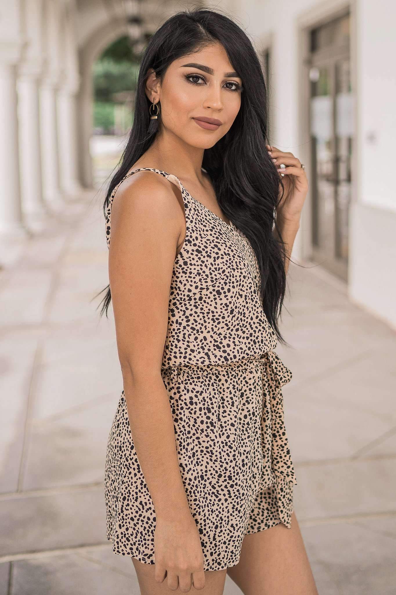 All About Drama Spotted Romper