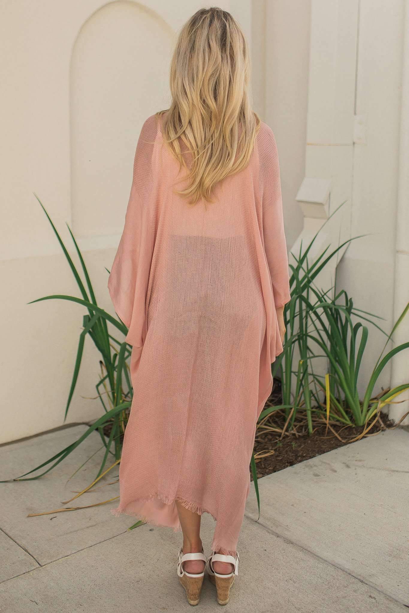 "All She Wrote" Kimono Wrap (Blush)