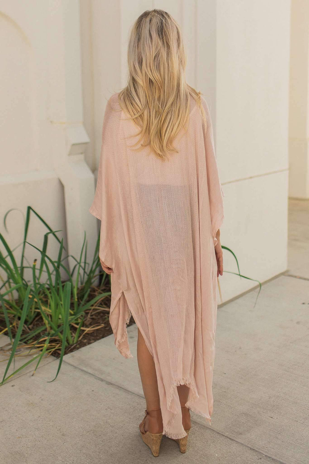 "All She Wrote" Kimono Wrap (Nude)