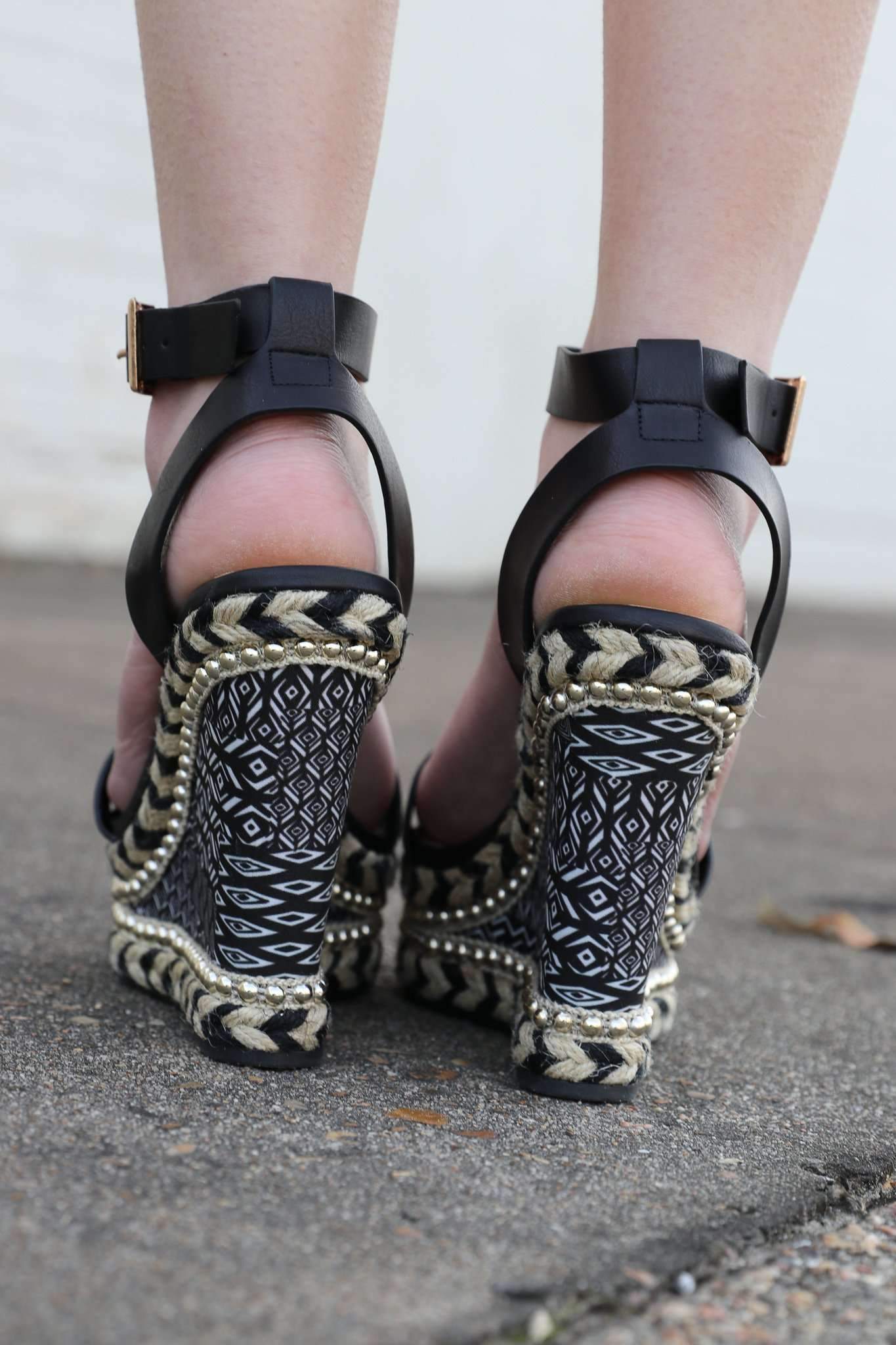 "All That Sass" Platform Wedges (Black)