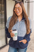 A Split Decision Fuzzy Pullover (Navy)