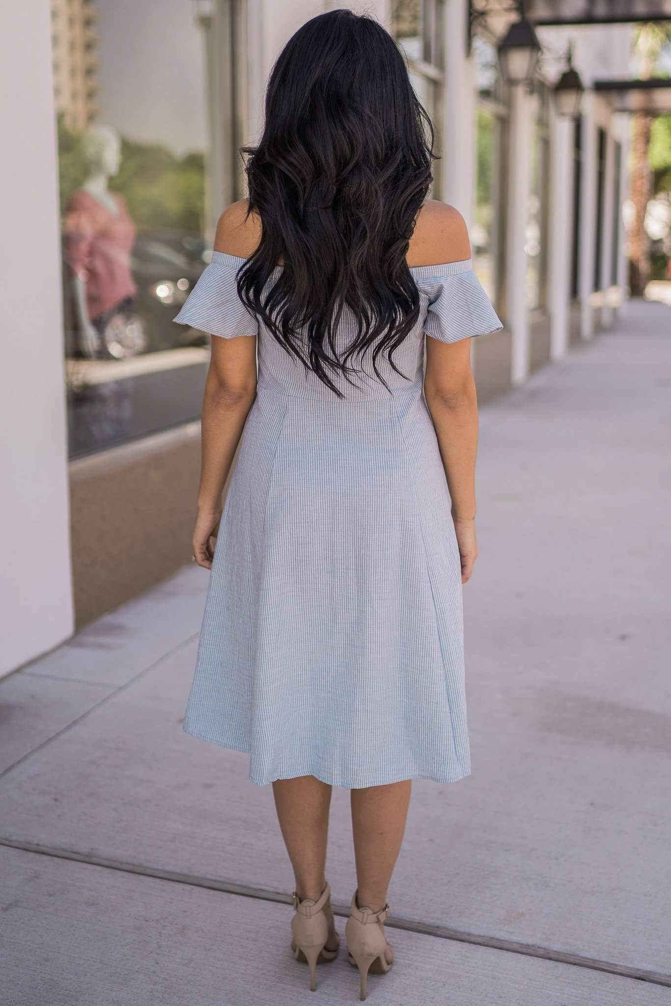 "Blessed By Beauty" Midi Dress (Blue)