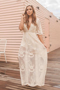 "Candle Light Romance" Maxi Romper (Natural)