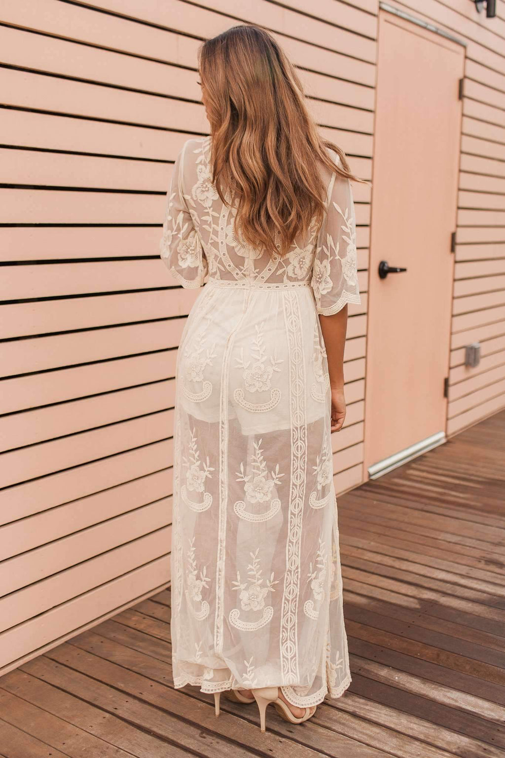 "Candle Light Romance" Maxi Romper (Natural)