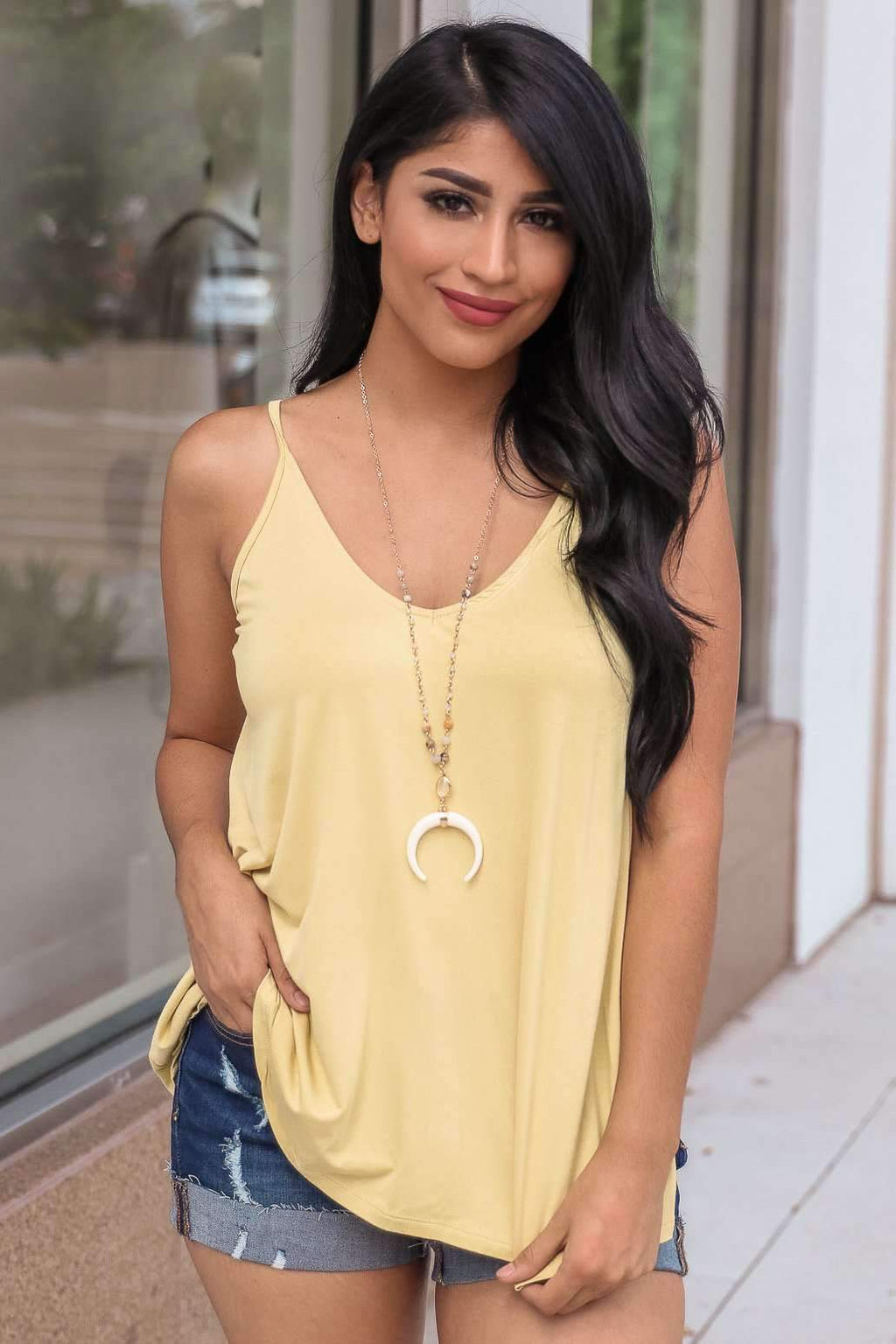 "Casual Chic Vibes" Tank Top (Banana)