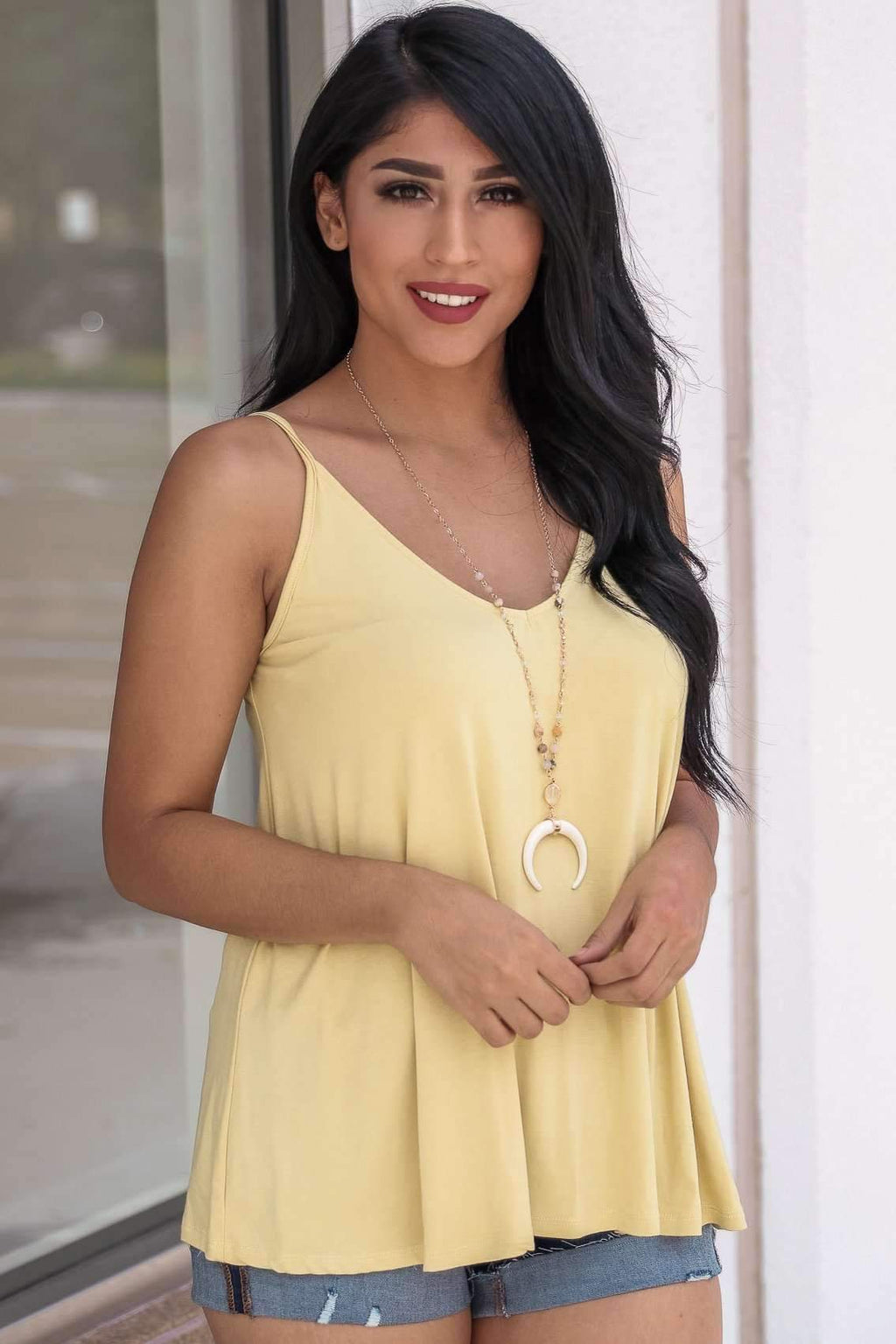 "Casual Chic Vibes" Tank Top (Banana)