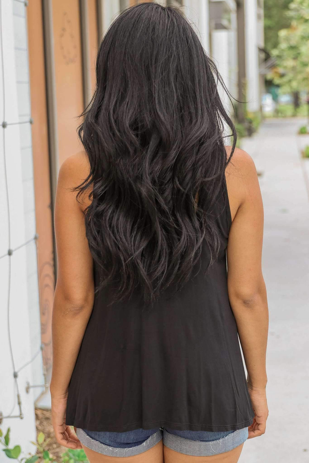 "Casual Chic Vibes" Tank Top (Black)