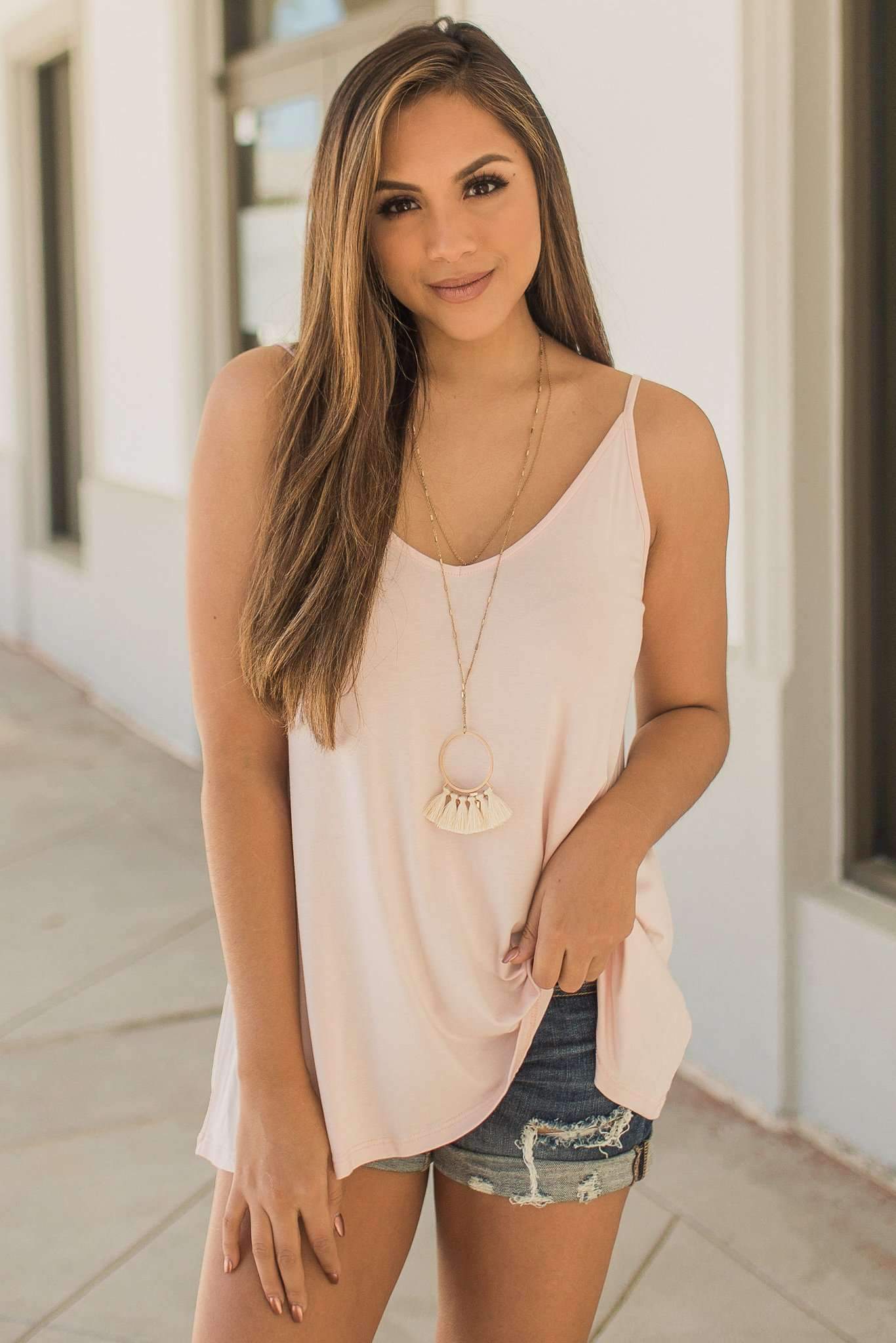 "Casual Chic Vibes" Tank Top (Blush)
