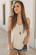 "Casual Chic Vibes" Tank Top (Light Grey)