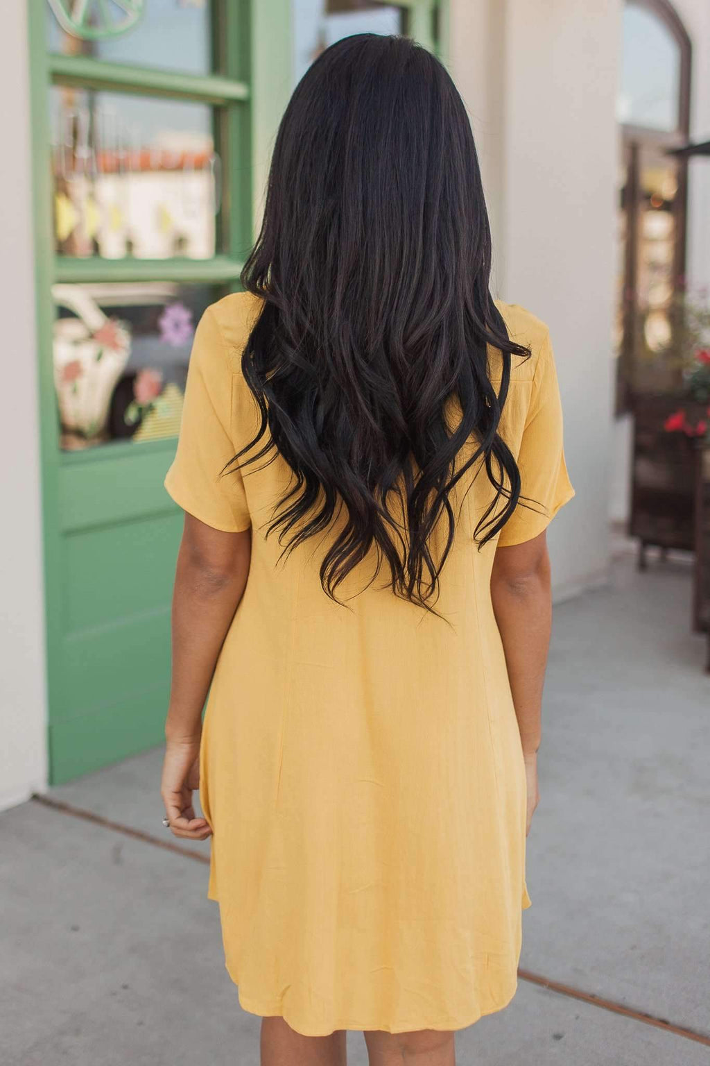 "Feeling So Vibrant" Shift Dress (Yellow)