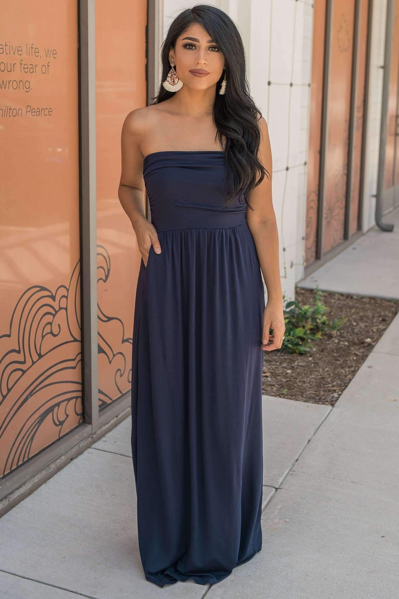 "Keep It Simple" Maxi Dress (Navy)