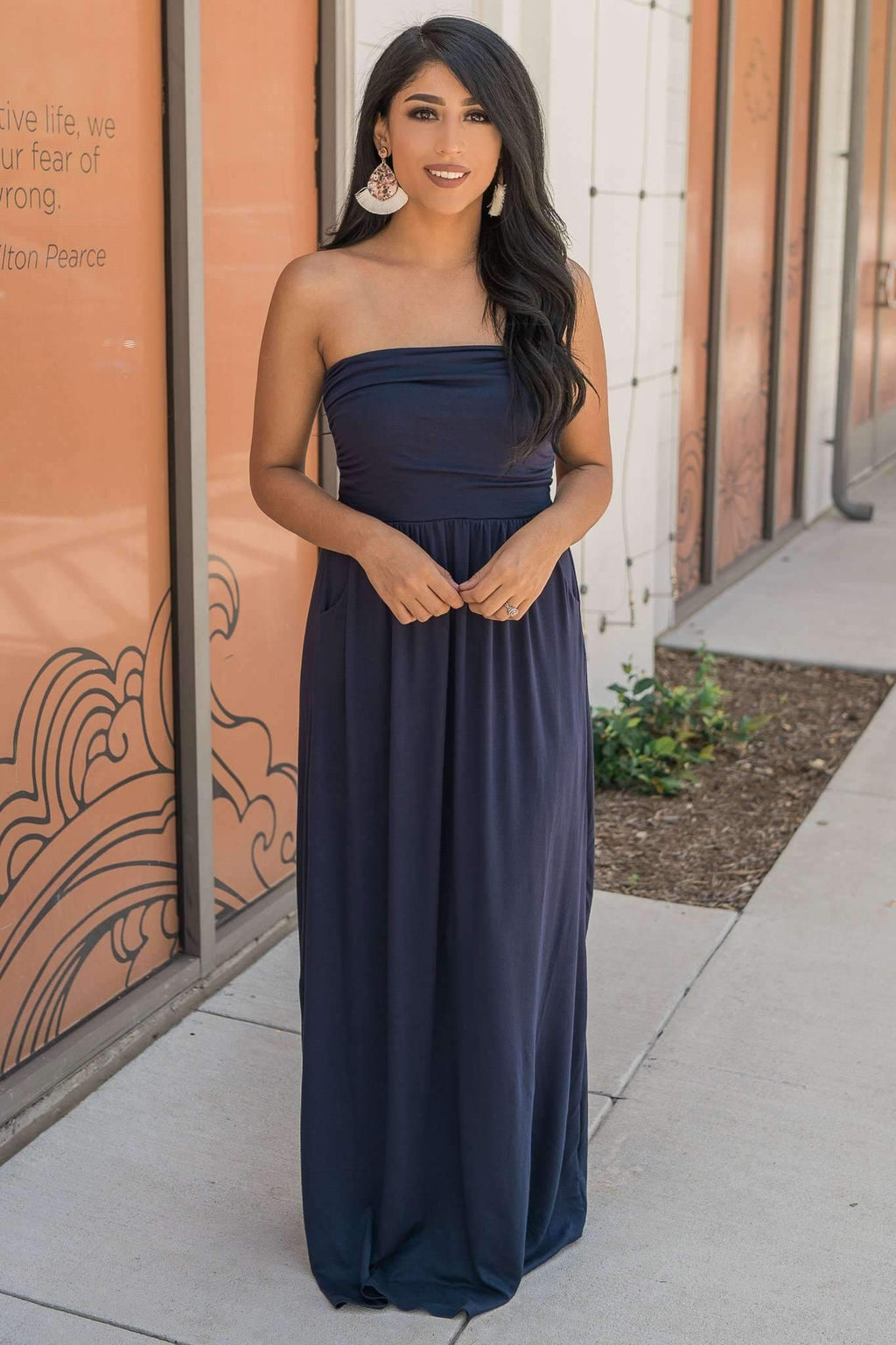 "Keep It Simple" Maxi Dress (Navy)
